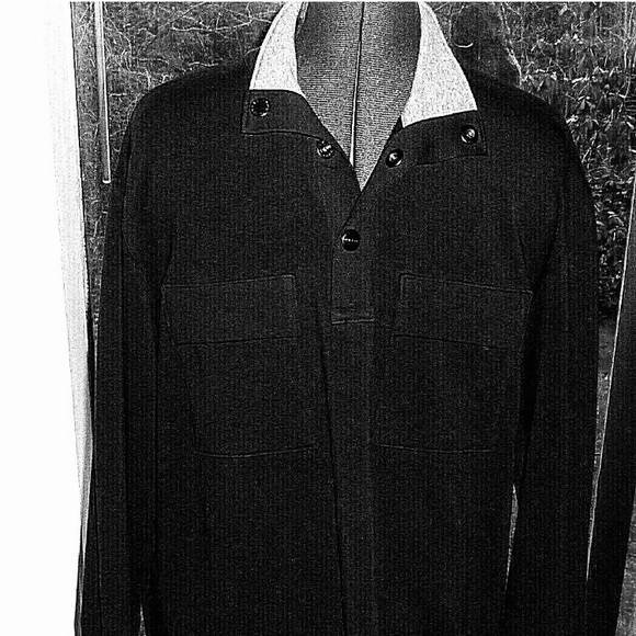 Michael Kors men's Black Shirt Knit Top Sweater L - Picture 1 of 8